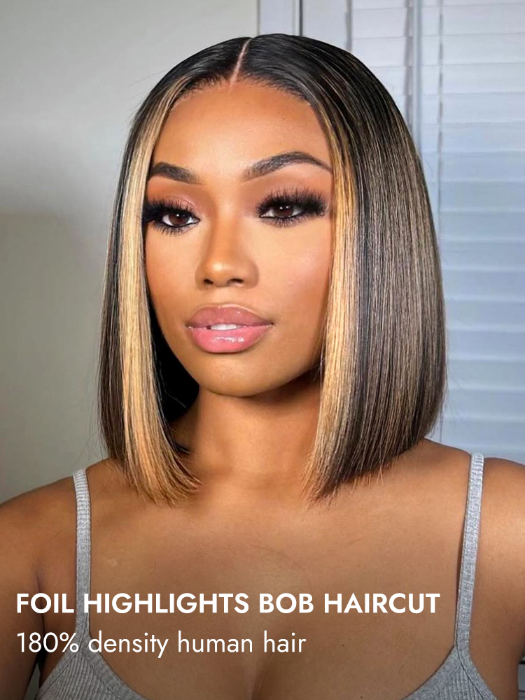 Foil Highlights bob wig