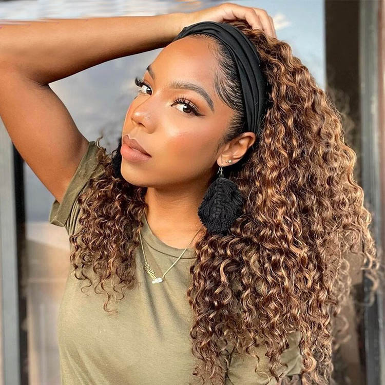 highlight curly wigs