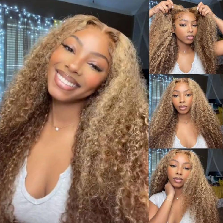 highlight curly wig