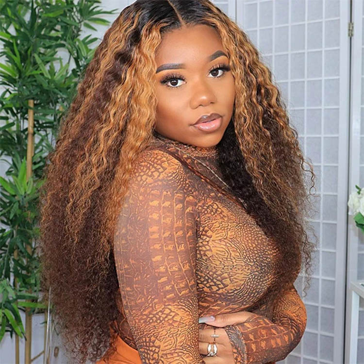 highlight curly wigs