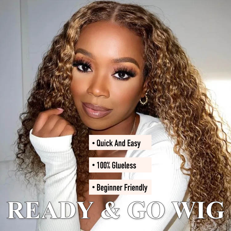 Highlighted Curly Wig
