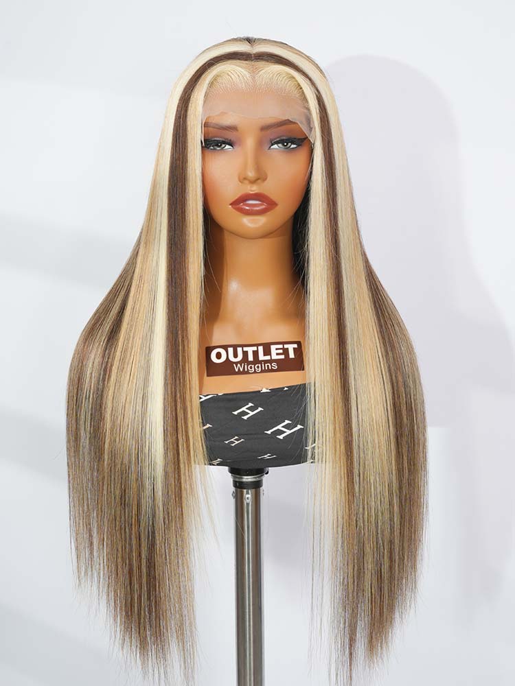 Honey Highlights On Dark Brown Human Hair