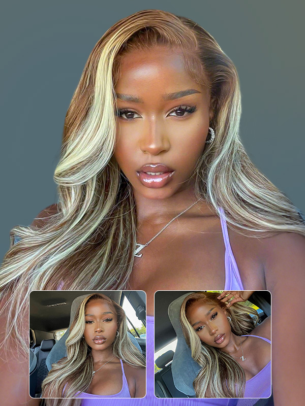 higlights blonde wig