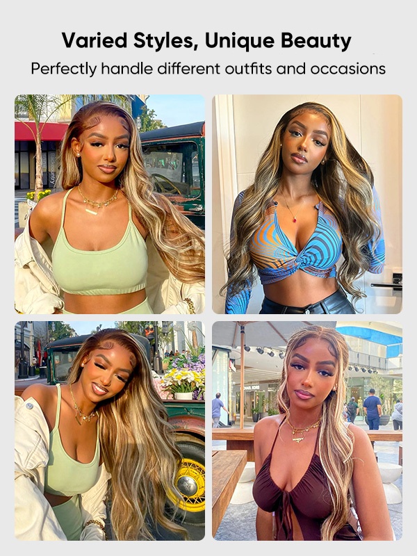 higlights brown wig