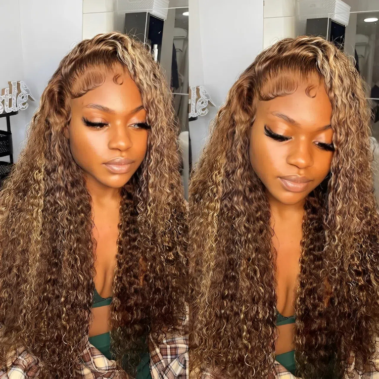 honey blonde highlight wig