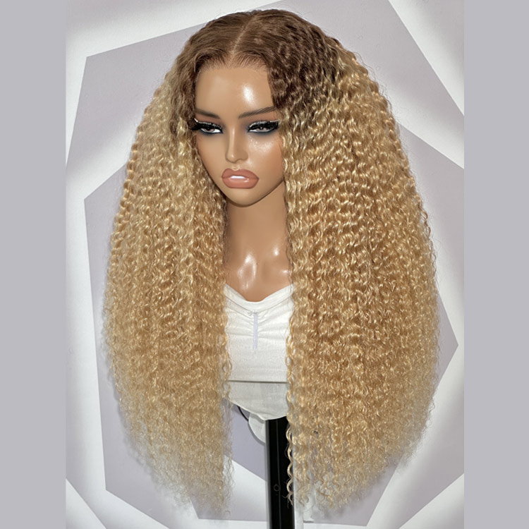 honey blonde ombre with dark roots