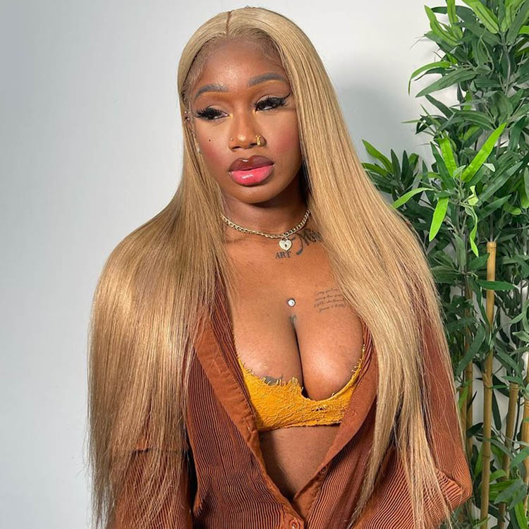 honey blonde lace front wigs