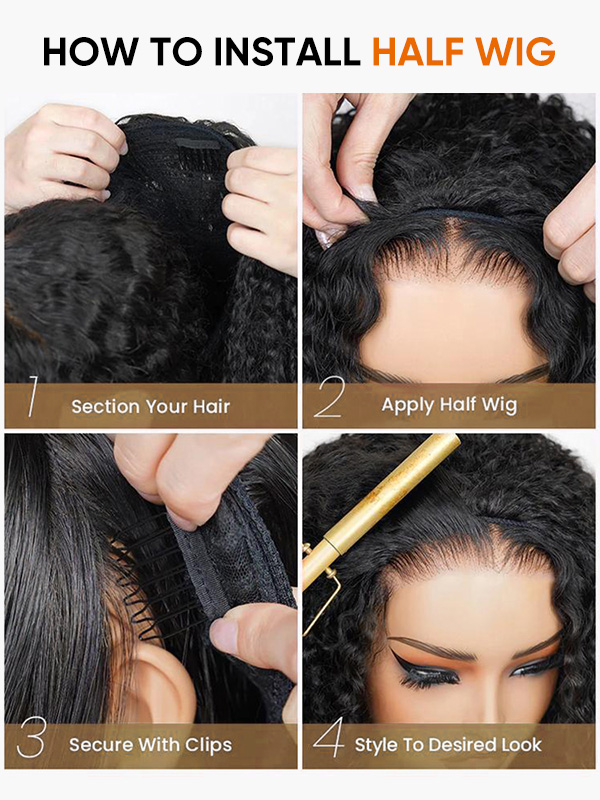 how to install half wig