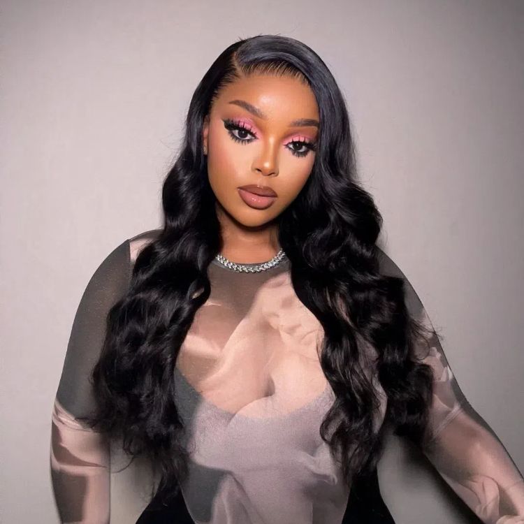 human hair body wave wig
