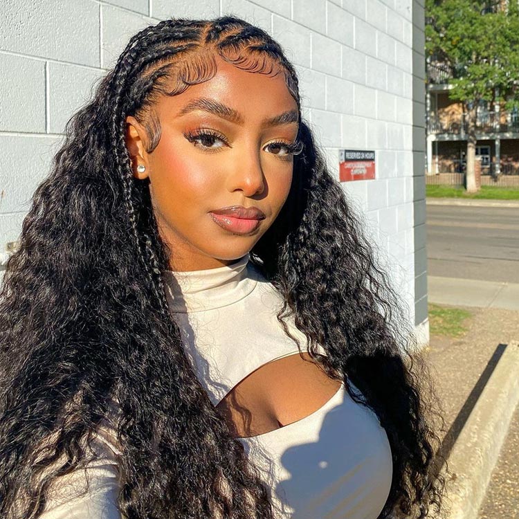 human hair braid wig