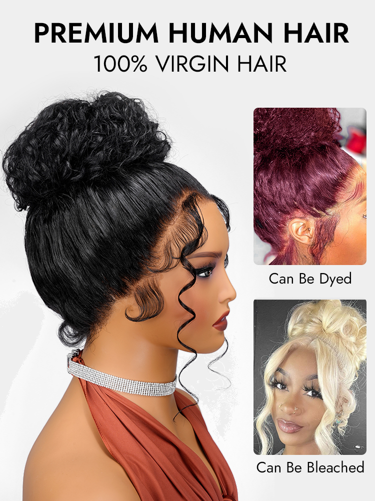 Invisible drawstring wig