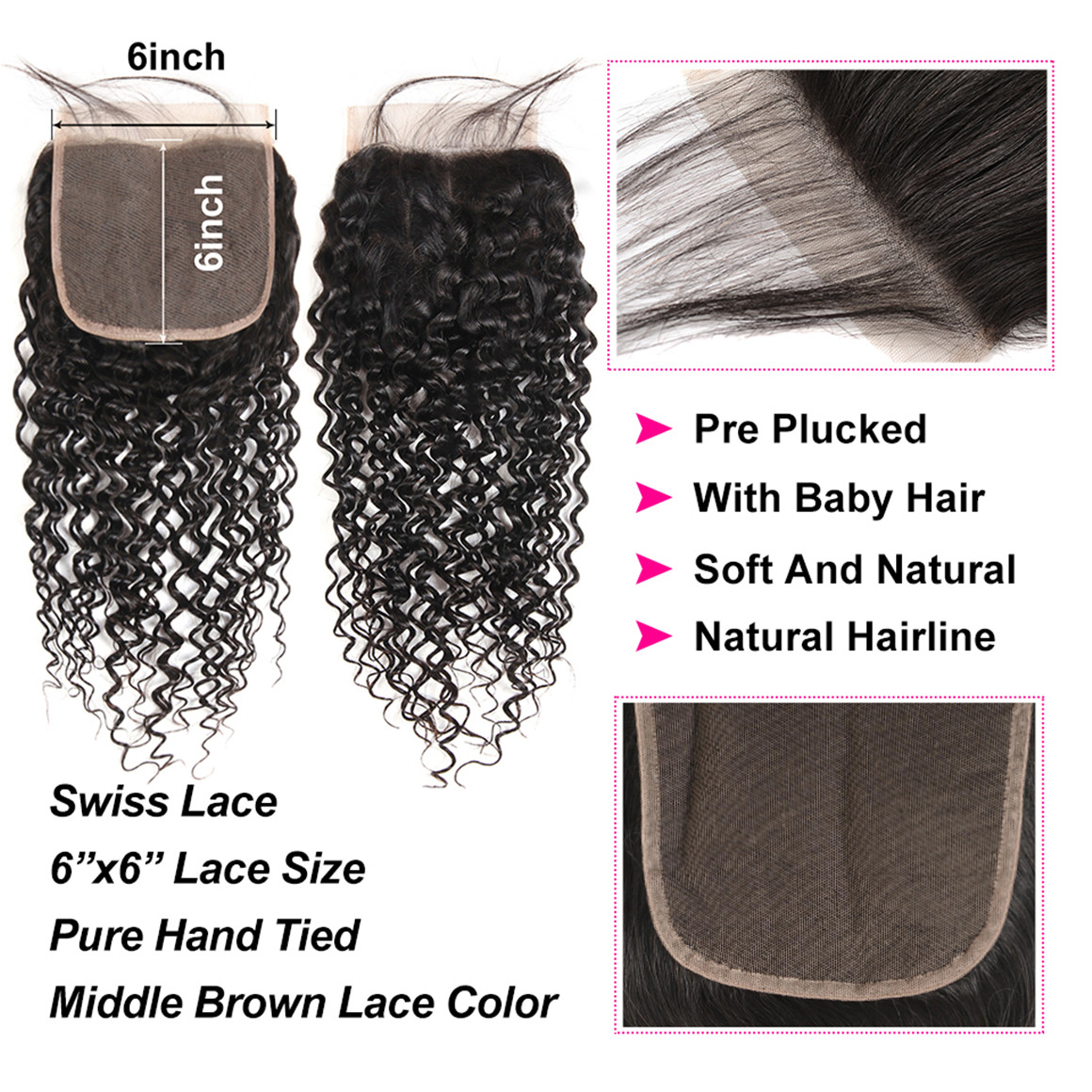 6*6 Lace Closure