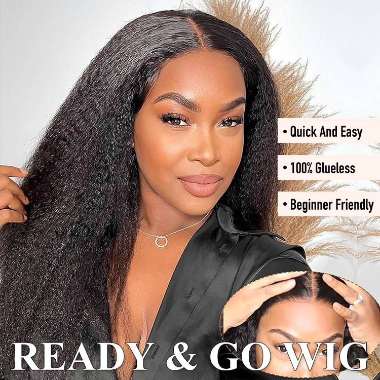 Glueless Kinky Straight Wigs