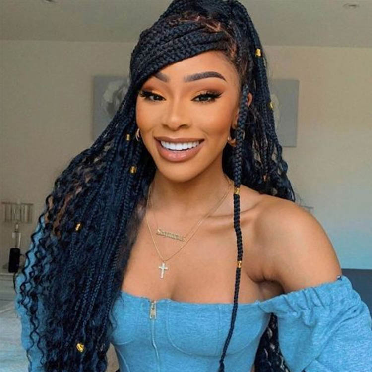 box braided wigs with curls