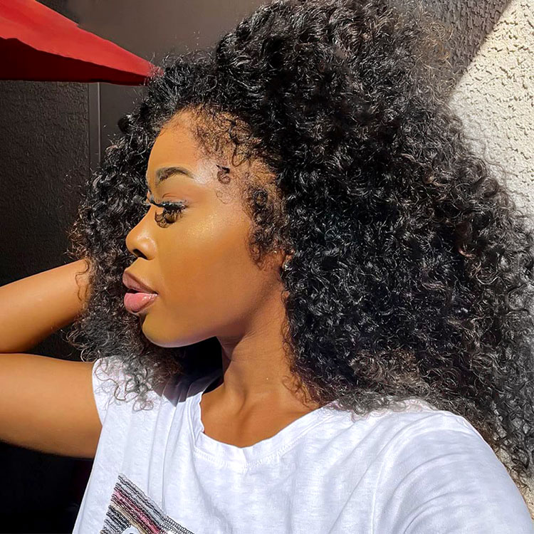 4C Edge Curly Wig