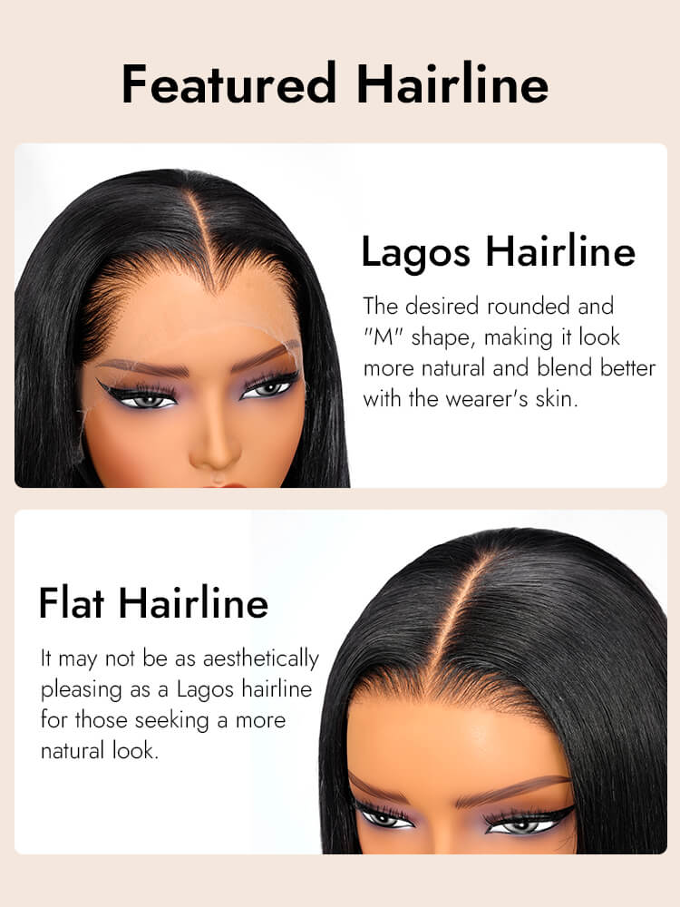 straight lace frontal wig with lagos hairline 