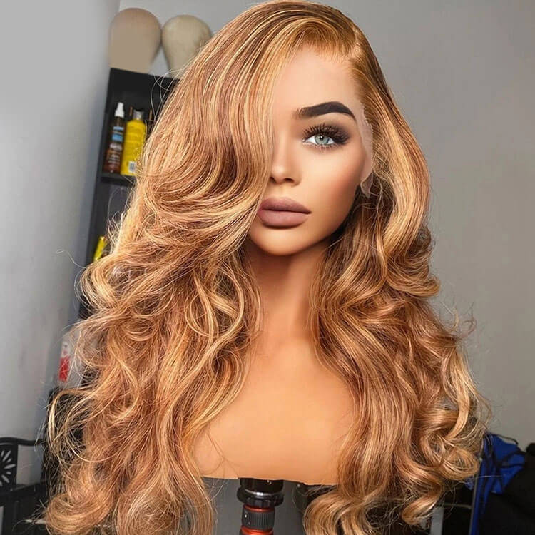 Light Brown With Blonde Highlights