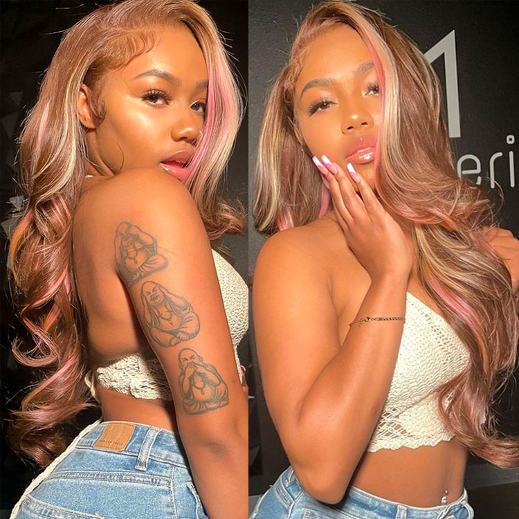 light pink balayage wigs