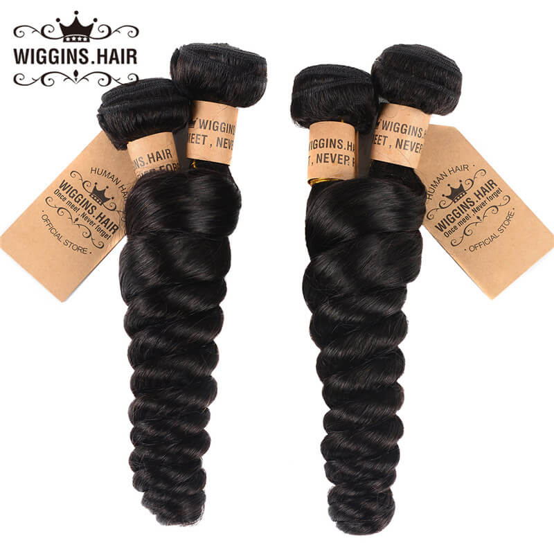 Human Hair Weave Loose Wave 4 Bundles