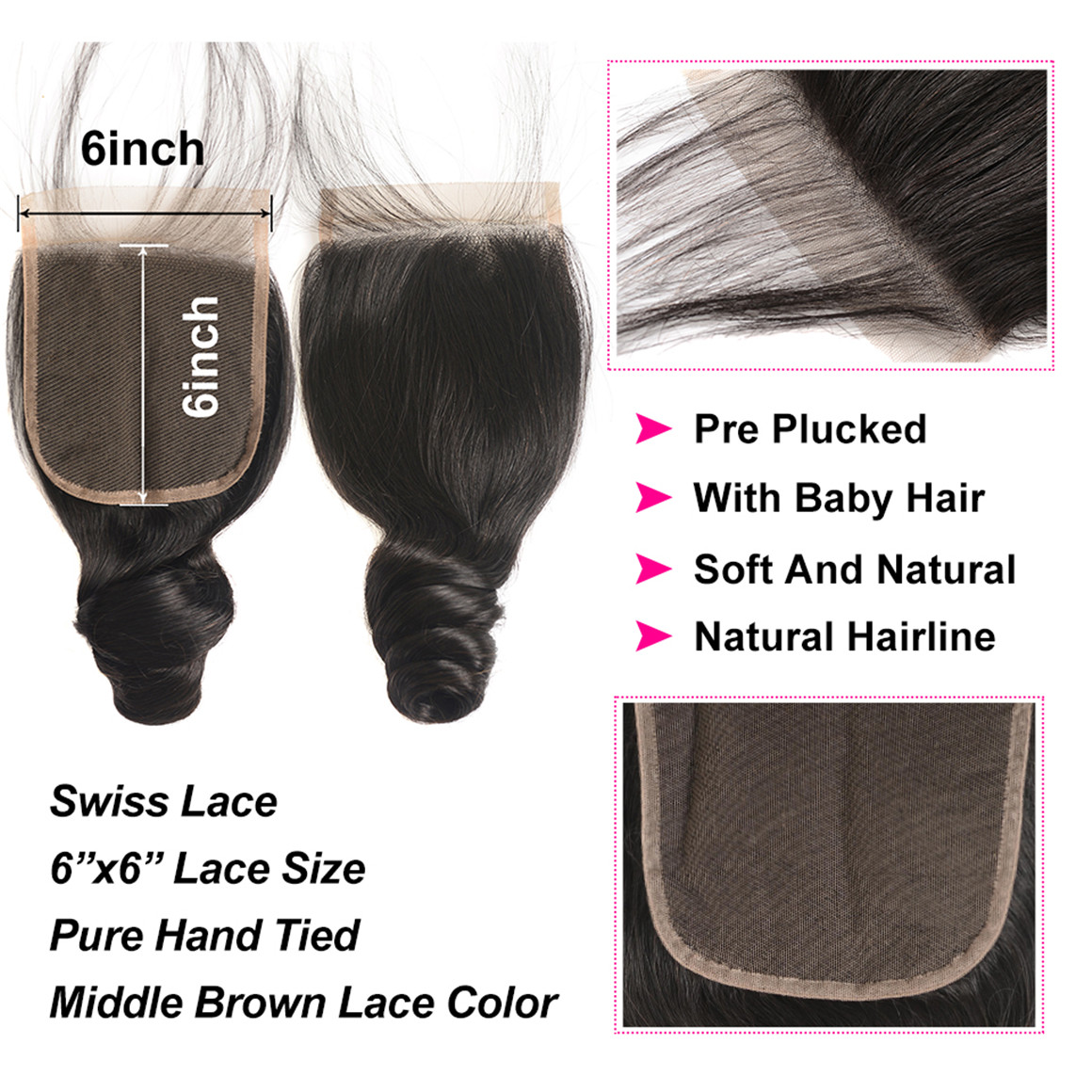 6*6 Lace Closure