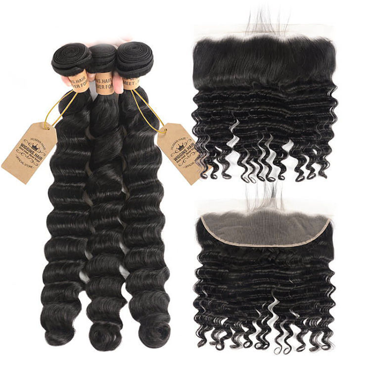 loose deep wave bundles with frontal