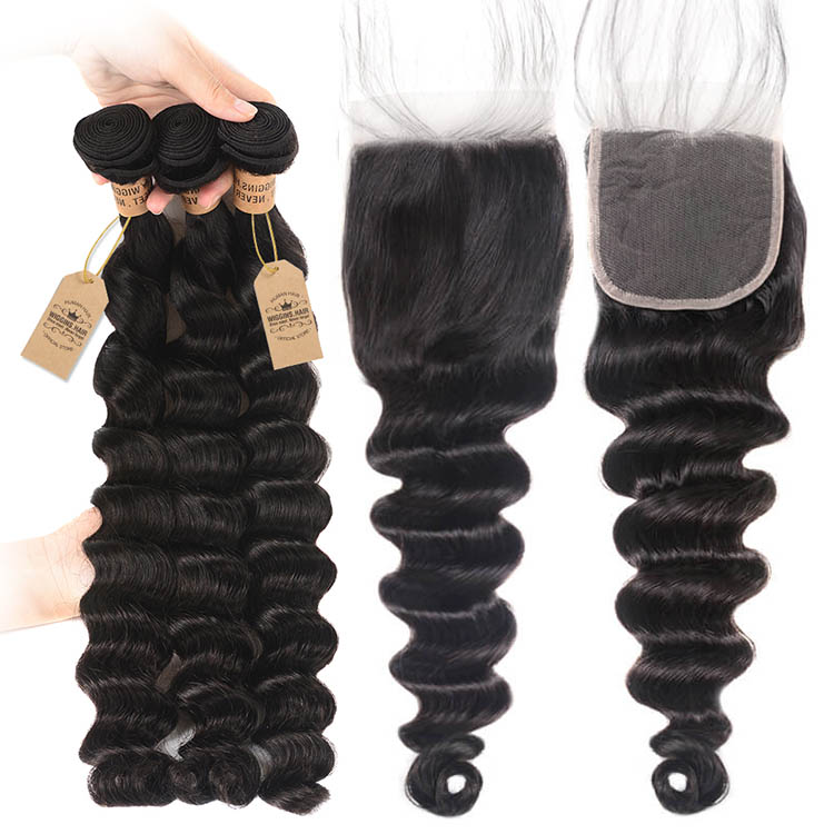 loose deep wave bundles with closure
