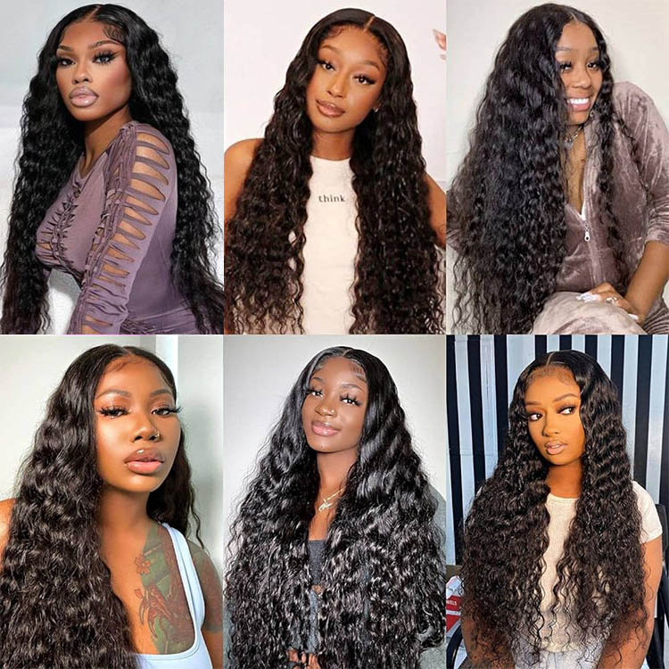 loose deep wave closure wigs