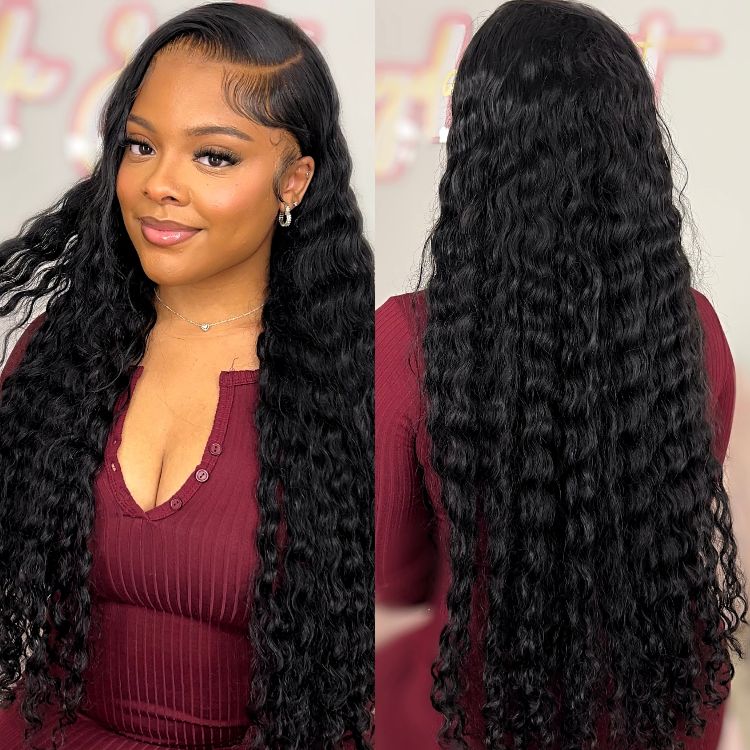 loose deep human hair wig