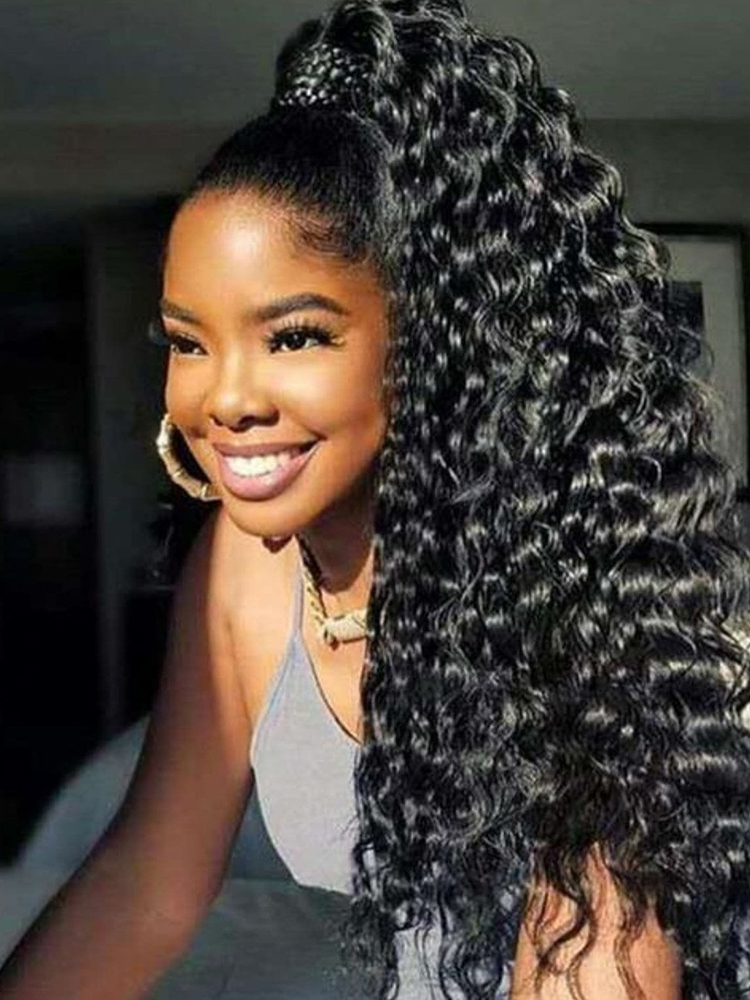 wavy wrap ponytail