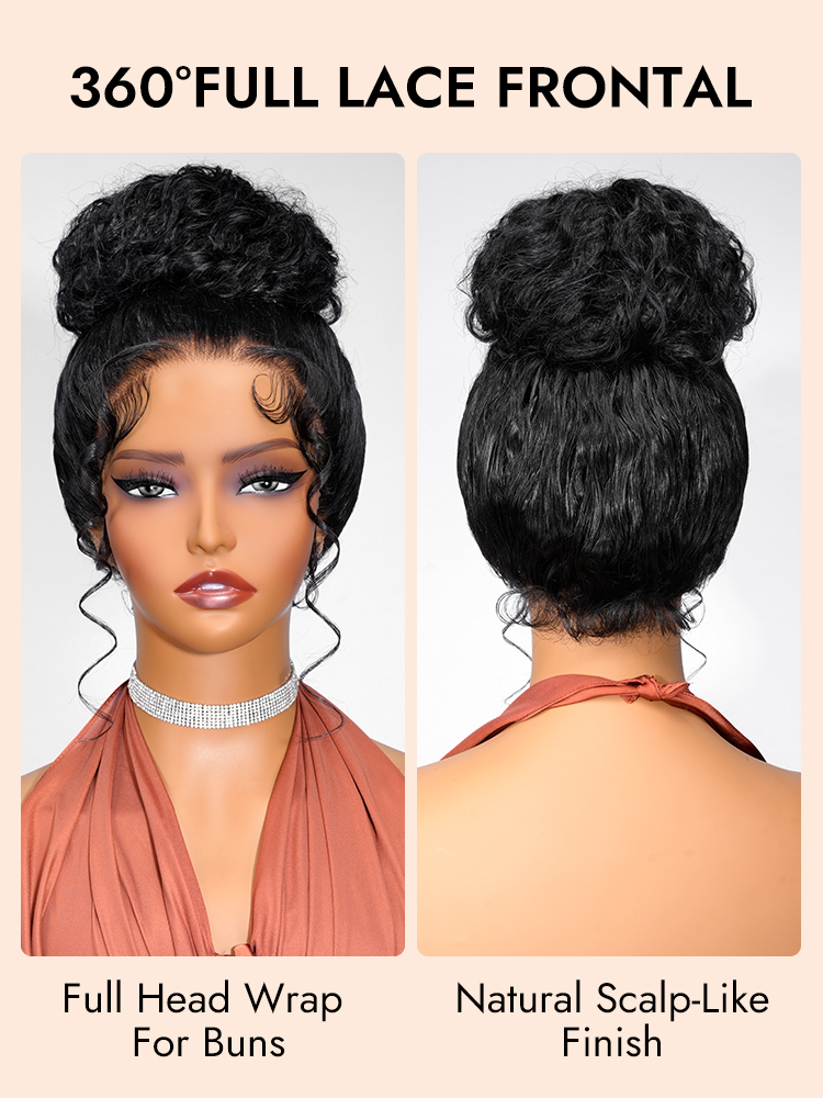 invisible drawstring loose deep wave wig