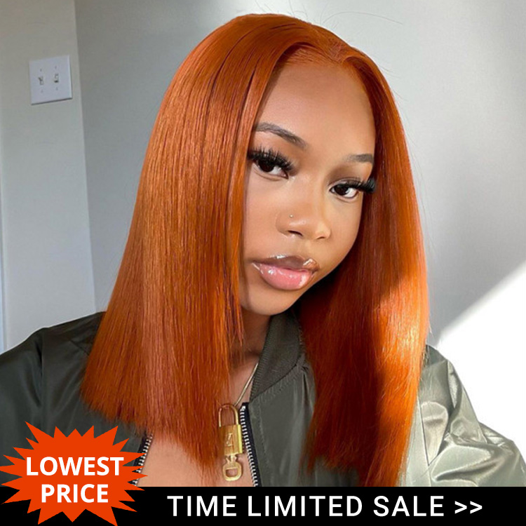 ginger straight bob wigs
