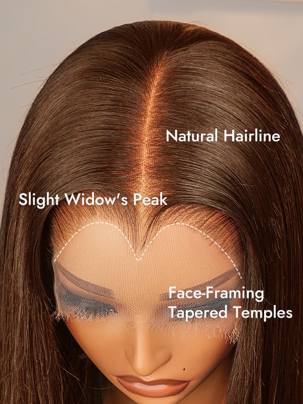 M Hairline Brown Wigs