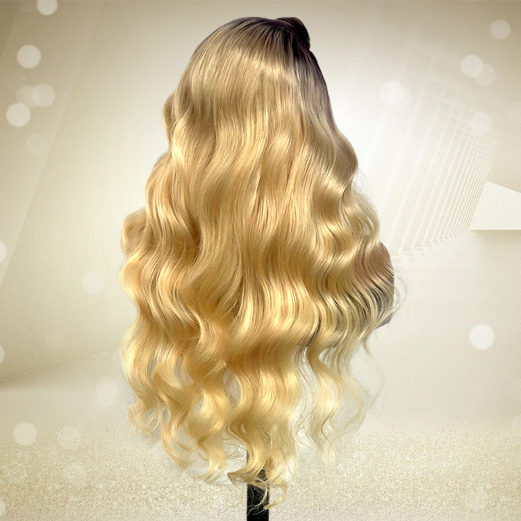 ombre dark roots blonde hair