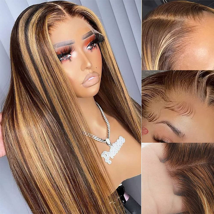 piano straight wigs