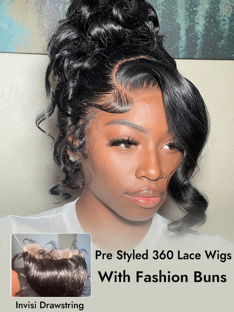 Pre Styled 360 Lace Human Wig With Babyhair