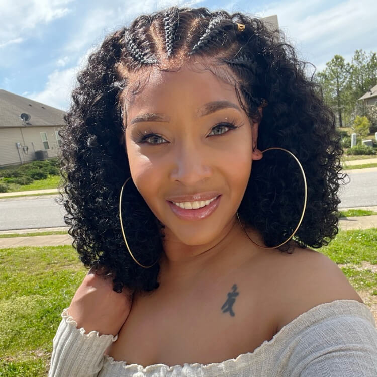 Curly Braided Lace Front Wig