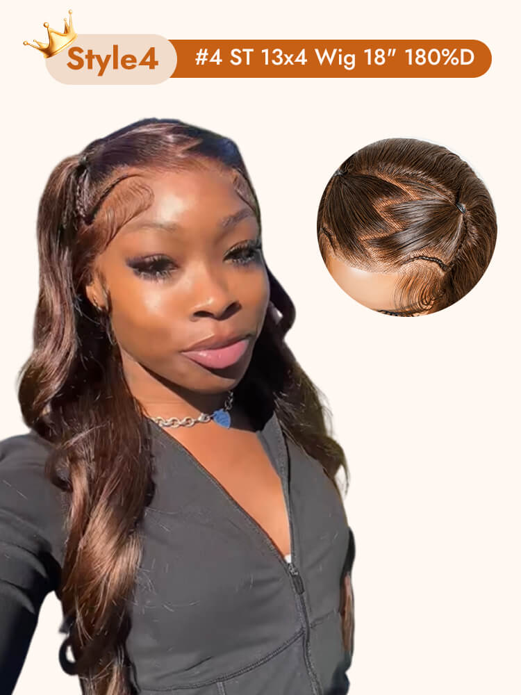 Brown Ready To Go Pre Braided Lace Front Human Hair Wig