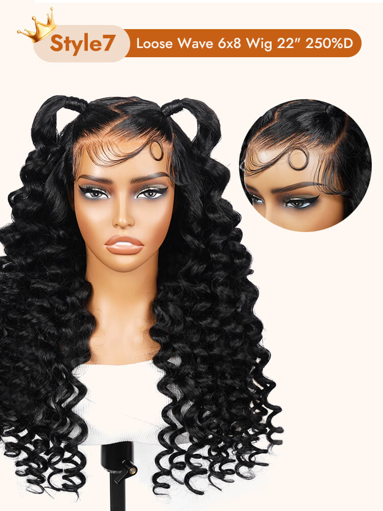 Loose Wave Pre Styled Braided Human Hair Wig
