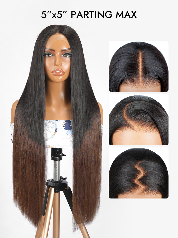  double drawn ombre brown  Vietnamese straight 