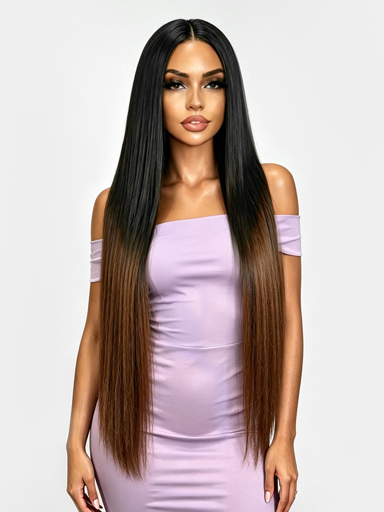 Vietnamese  Straight Human Hair Double Drawn Wig