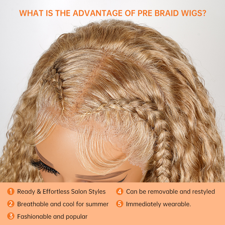 glueless braided wig
