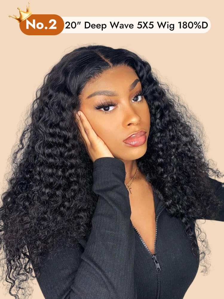 ready to go lace wigs deep wave 180%