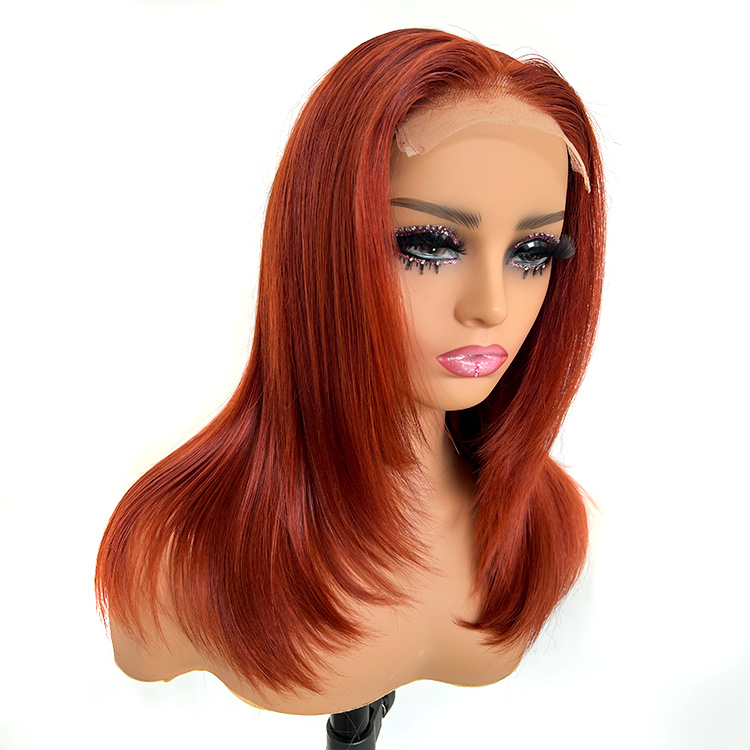 Straight Red Orange Wigs