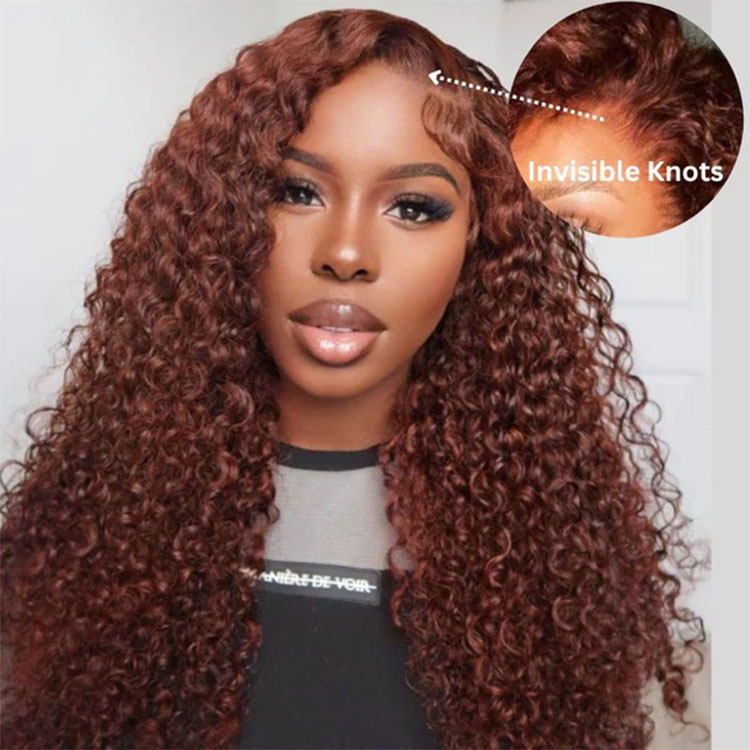 reddish brown curly wigs
