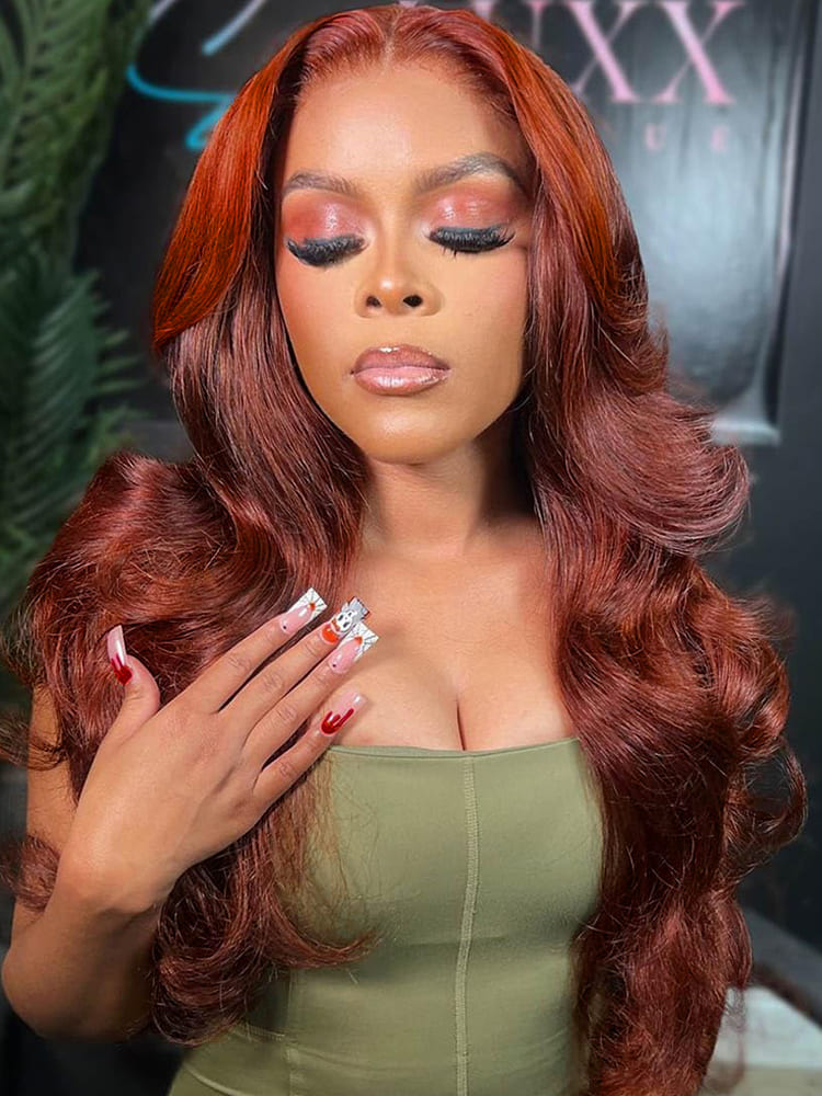Reddish Brown Highlight Wig