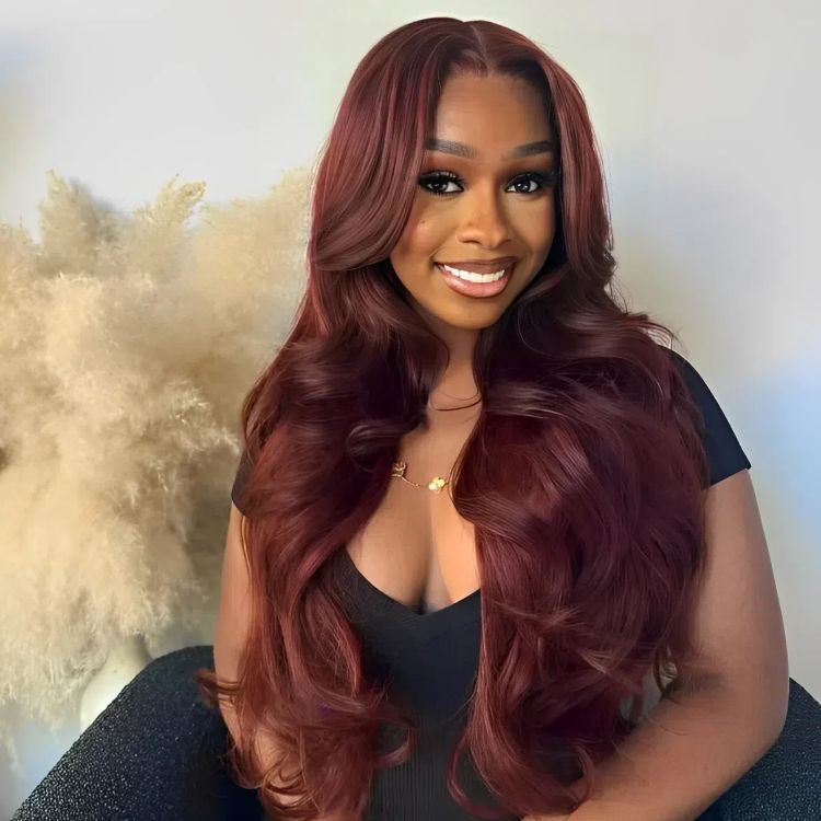 reddish brown lace front wig