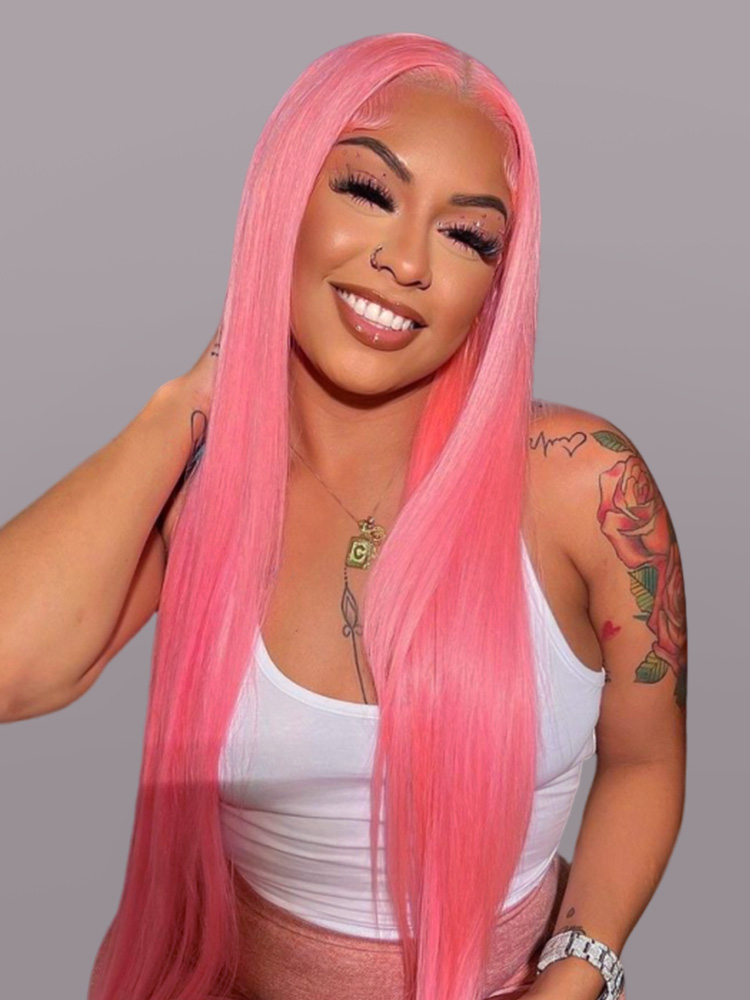 rose pink wig