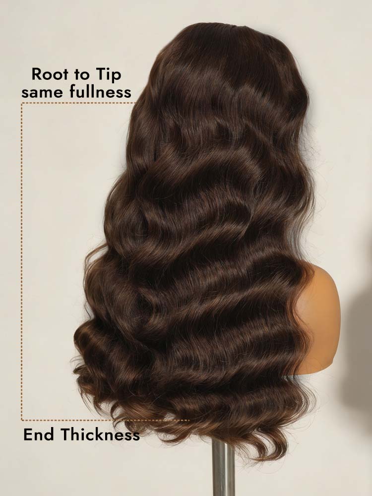 double drawn glueless wig with hd lace