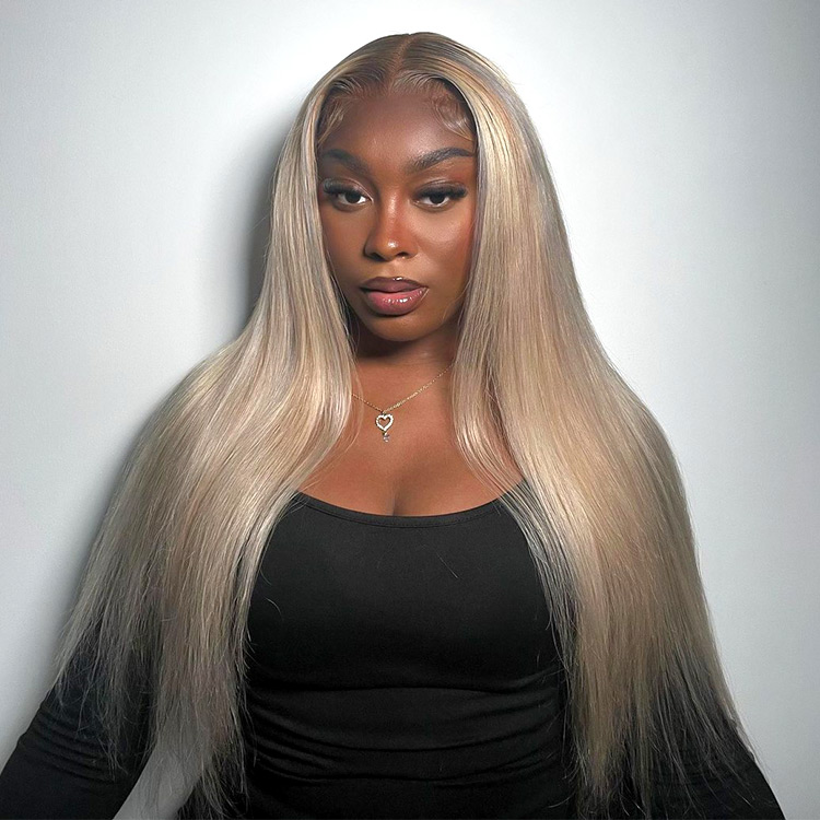 blonde and silver highlights wig