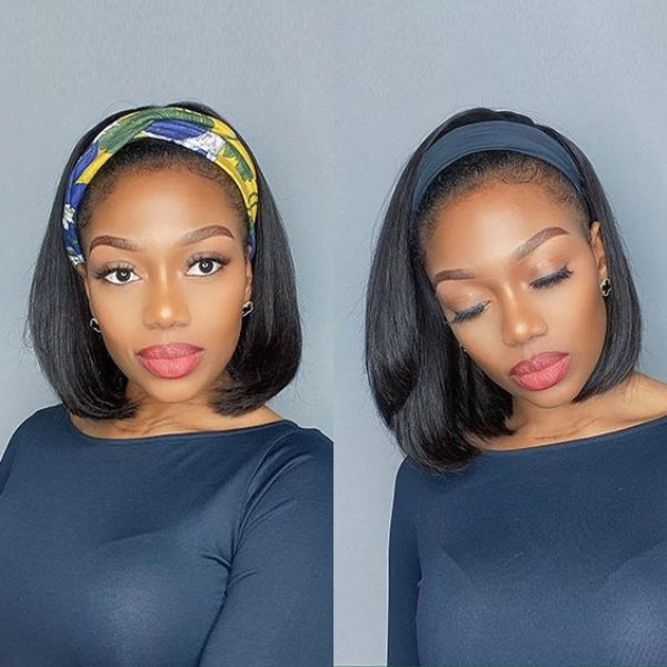 short straight headband wig